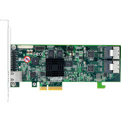 ARECA 8-port 6Gb/s SATA PCIe 2.0 x4, RAID 0/1/1E/3/5/6/10/30/50/60/Single Disk/JBOD, 512MB Cache, 2x SFF-8087,LP