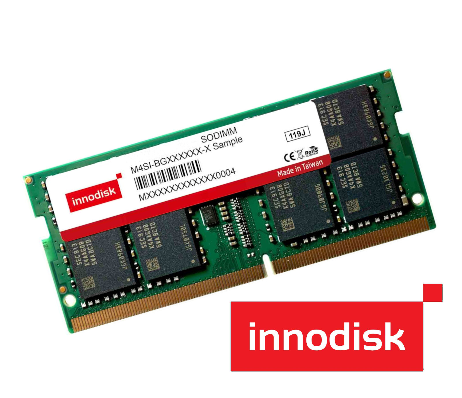 InnoDisk 32 GB DDR4-3200MHz SODIMM 260-pin, MEM-DR432L-IL02-SO32 - M4SE-BGS2OC0M-AS168