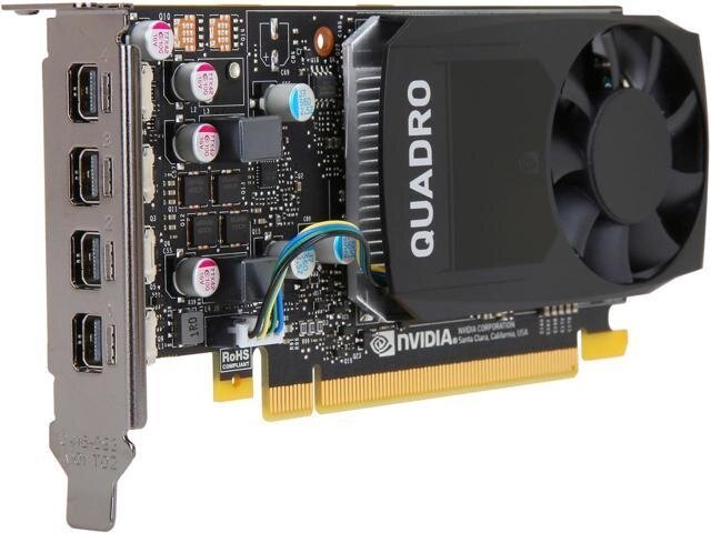 NVIDIA PNY Quadro P620 2GB GDDR5 PCIe 3.0 - LP & FH Bracket, GPU-NVQP620-V2-EU - VCQP620V2-BLK