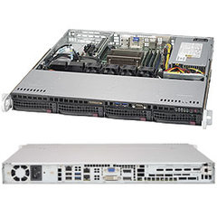SUPERMICRO 1U server 1x LGA1151, iQ170 (i7), 4x DDR4, 4x 3.5" HS SATA3, 350W, IPMI