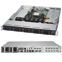 SUPERMICRO 1U server 1x LGA3647, C622, 6x DDR4 ECC, 10x 2.5" HS SAS/SATA, 2x 700W (80+ Platinum), 2x10Gb, IPMI