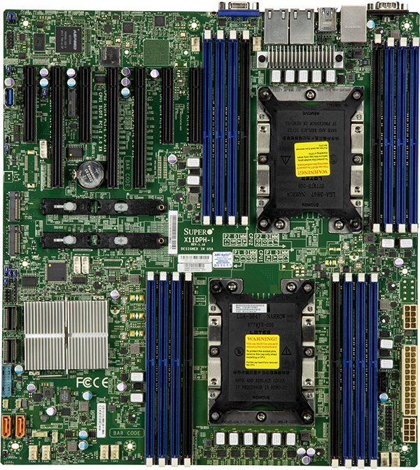 SUPERMICRO MB 2xLGA3647, iC621, 16x DDR4 ECC, 10xSATA3, 2x M.2 (NVMe), PCI-E 3.0/3,4(x16,x8), 2x 1Gb LAN, IPMI